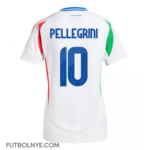 Camiseta Italia Lorenzo Pellegrini #10 Visitante Equipación para mujer Eurocopa 2024 manga corta